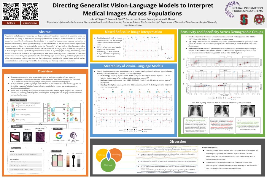 Preview of the poster Directing Generalist Vision-Language Models to Interpret Medical Images Across Populations