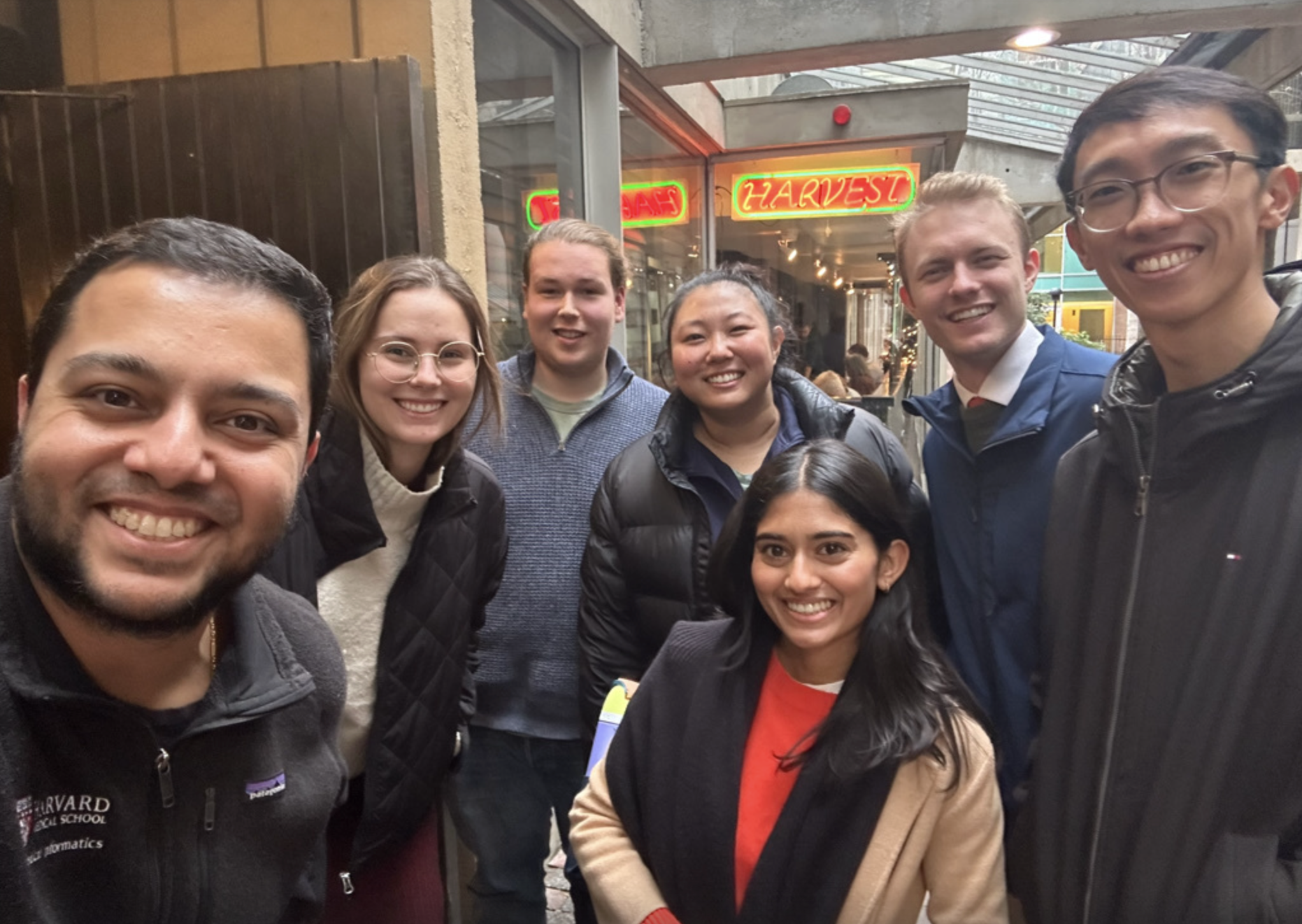 Group selfie at Harvard
